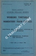 Working Timetable of Mandatory train services - Section D (Part One) - Droitwich Spa, Birmingham, Wichnor Jn. and branches; Rugby, Birmingham, Stafford and branches - 1 May 1972 to 6 May 1973 by British Railways London Midland Region